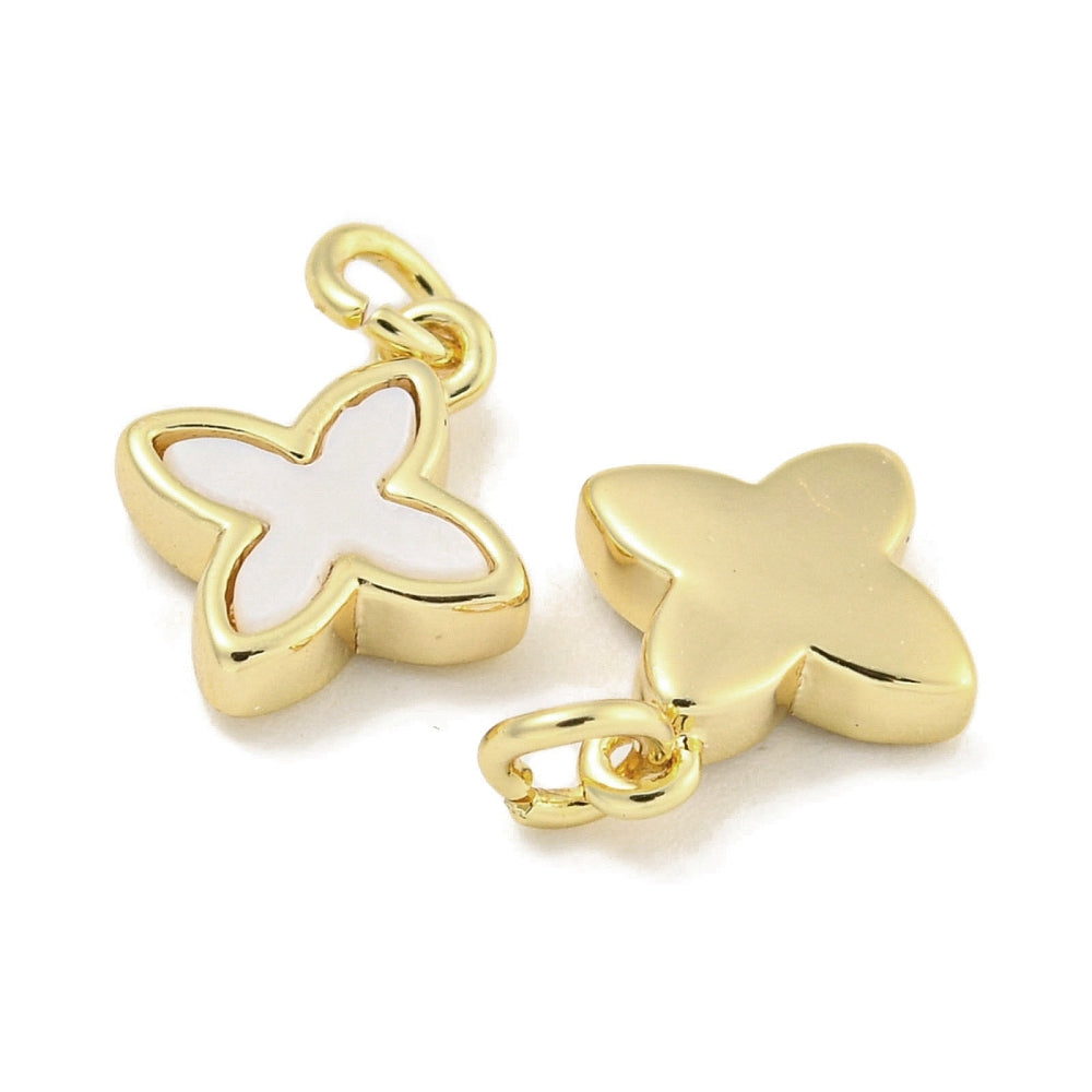 White Mini Clover Charm
