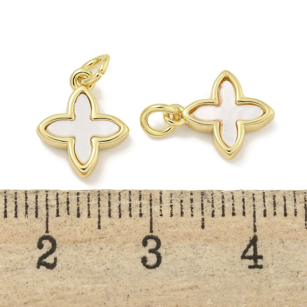White Mini Clover Charm