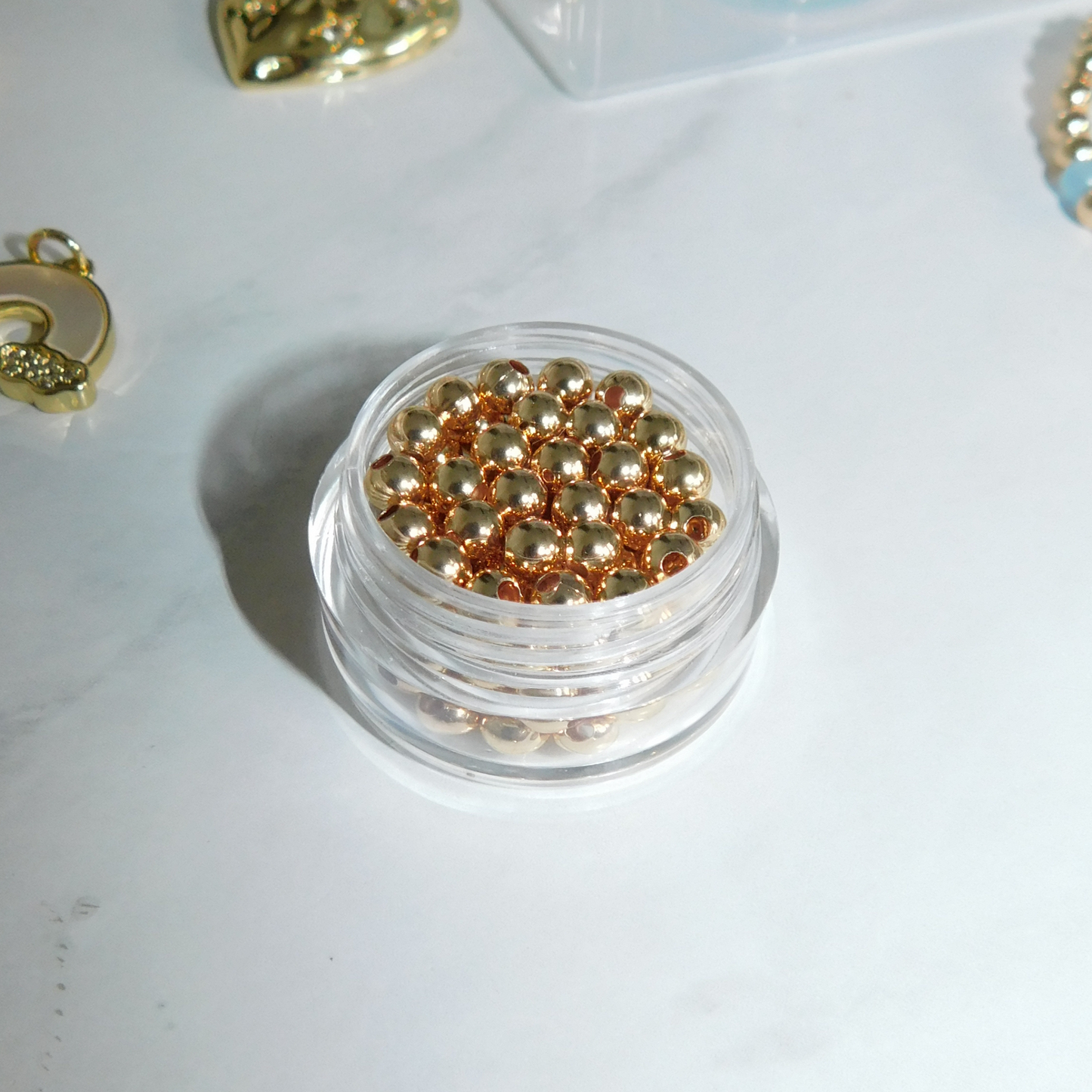 Gold Plated 4mm Ball Beads
