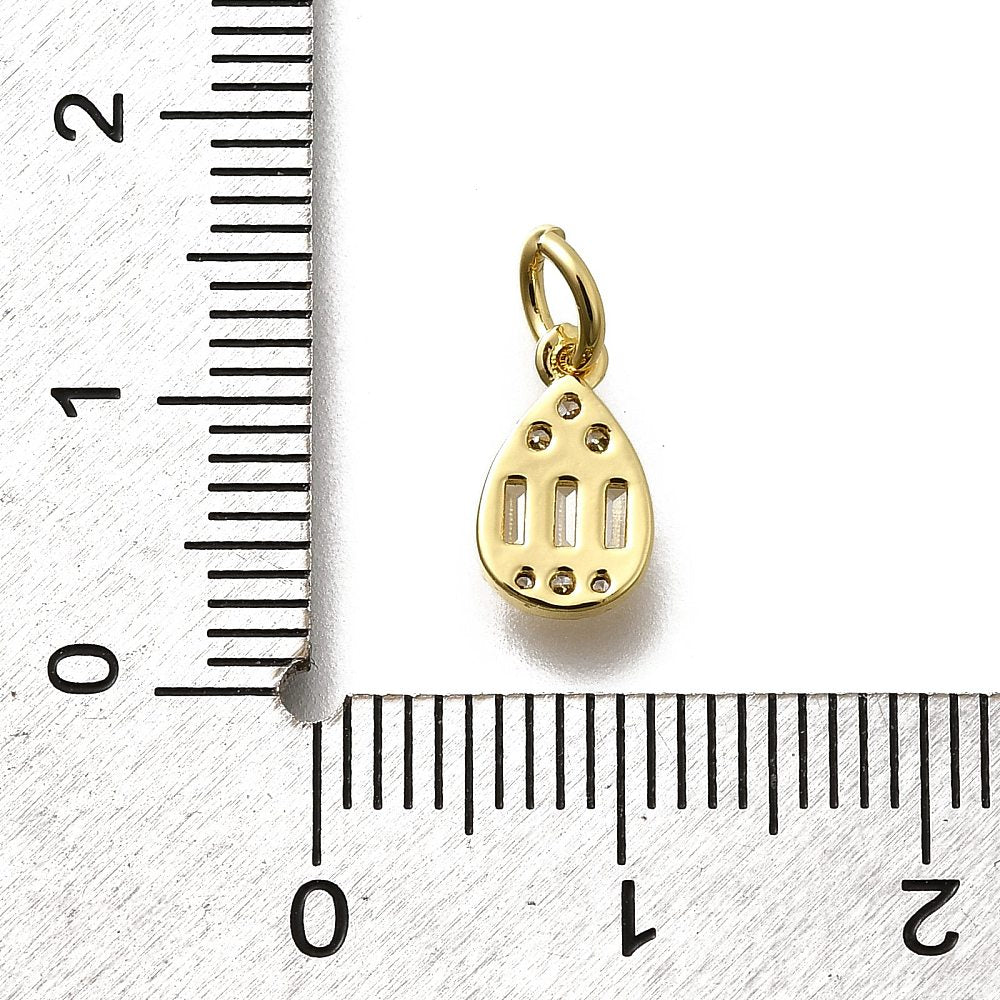 Diamond Teardrop Charm