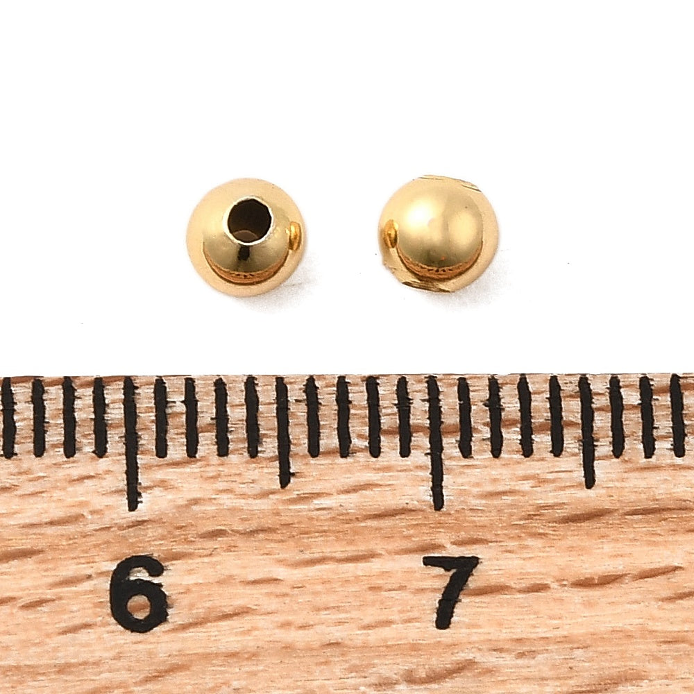 Gold Plated 4mm Ball Beads
