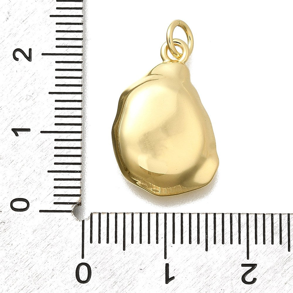 Golden Oyster Pearl Charm