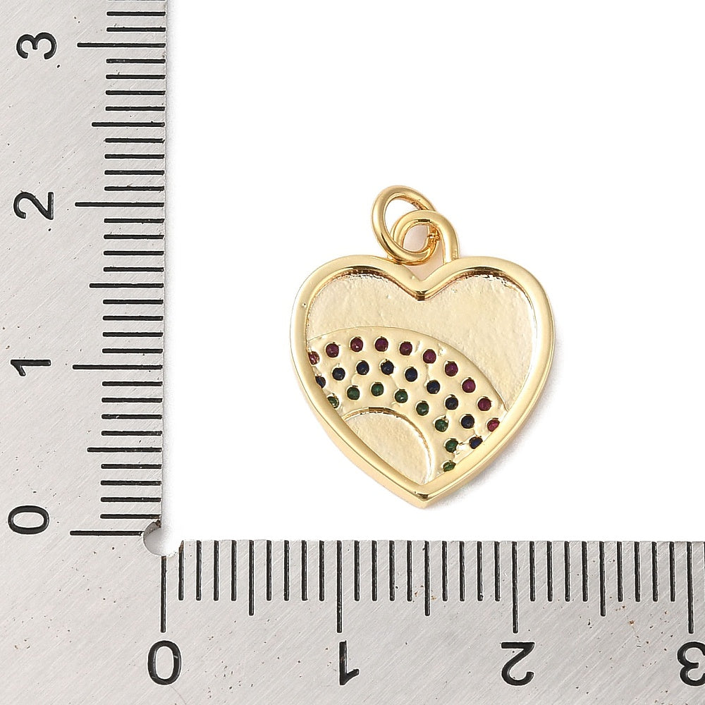 Rainbow Heart Charm