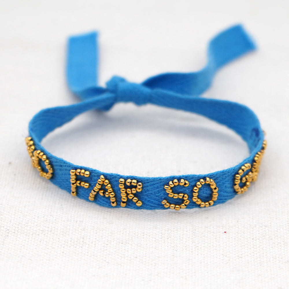 “So Far So Good” Seed Bead Bracelet