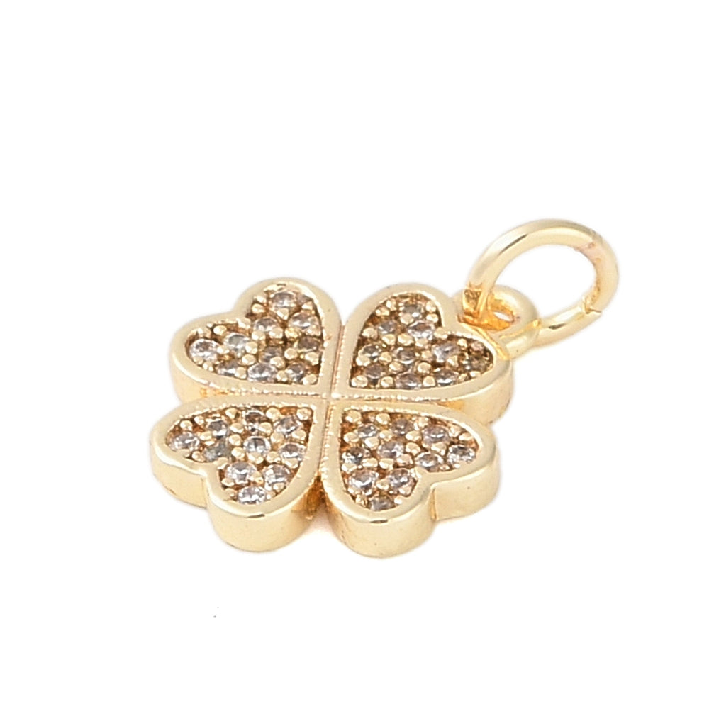 Lucky Sparkle Clover Charm