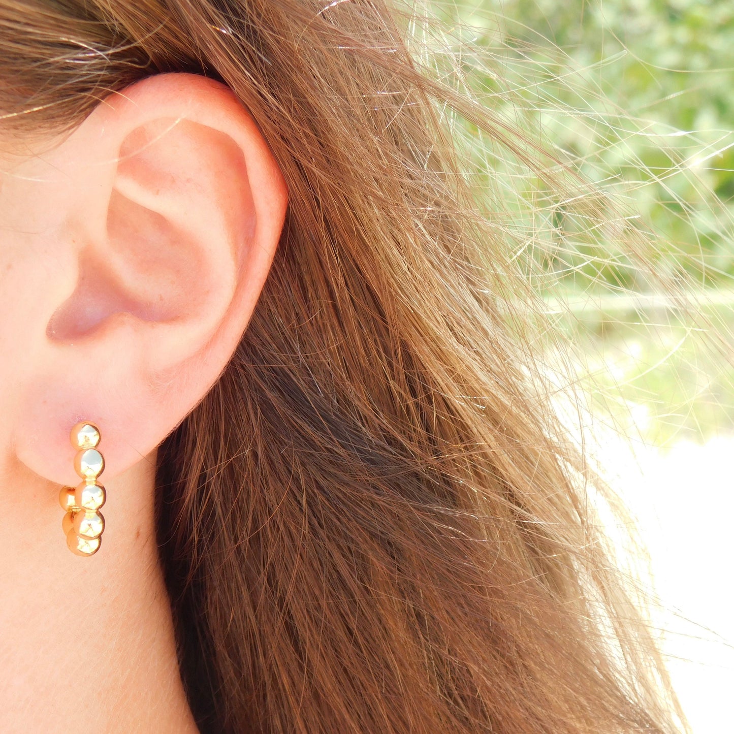 Ball Bead Hoops