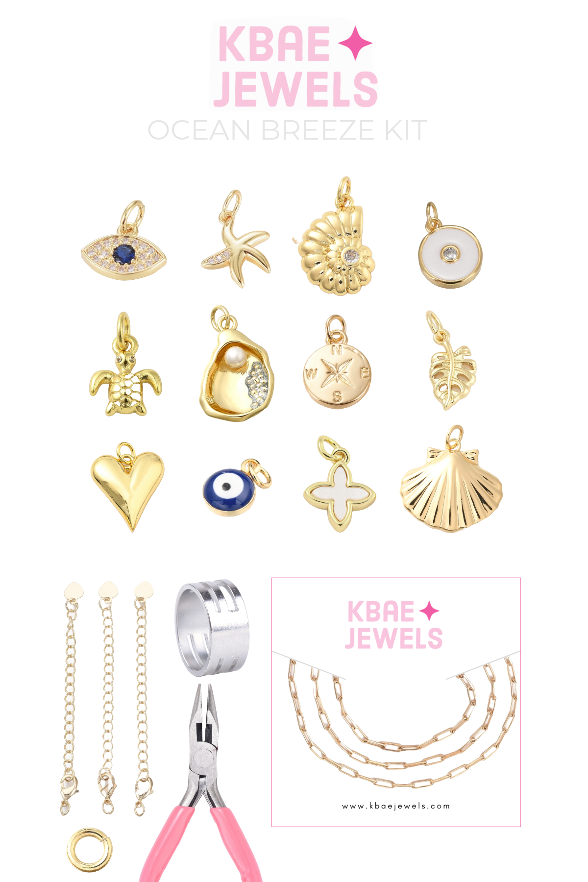 Ocean Breeze Charm Kit