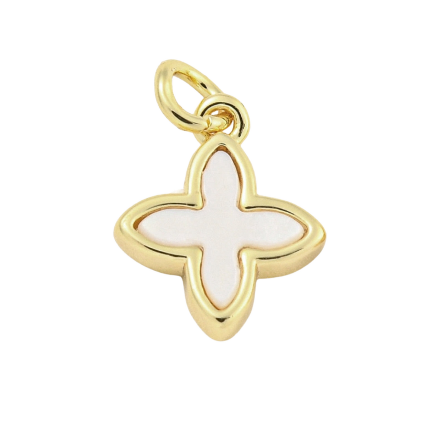 White Mini Clover Charm