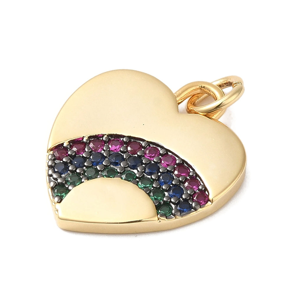 Rainbow Heart Charm