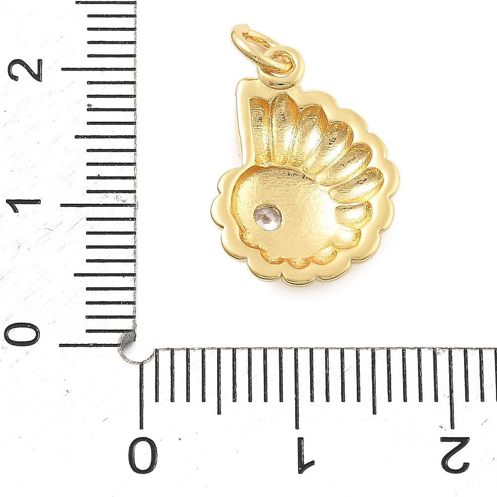 Golden Conch Shell Charm