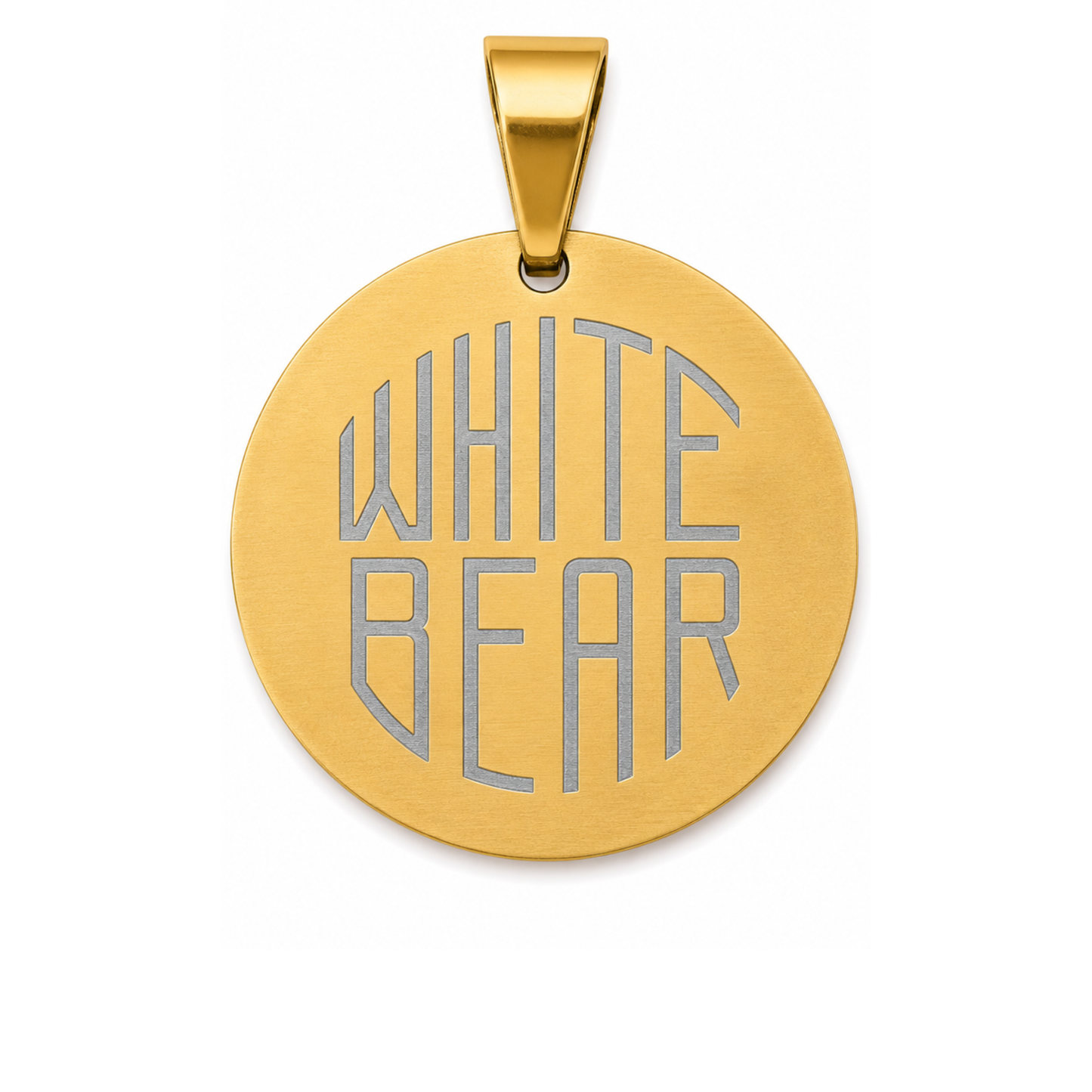 White Bear Outline Pendant