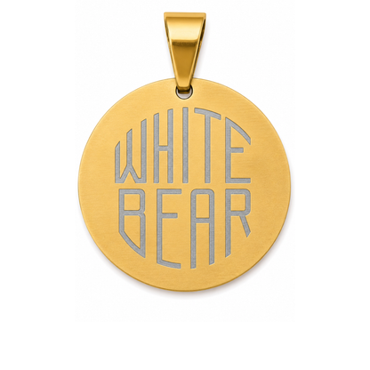 White Bear Outline Pendant
