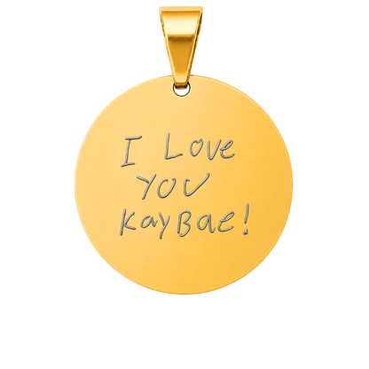 Handwriting Pendant Necklace