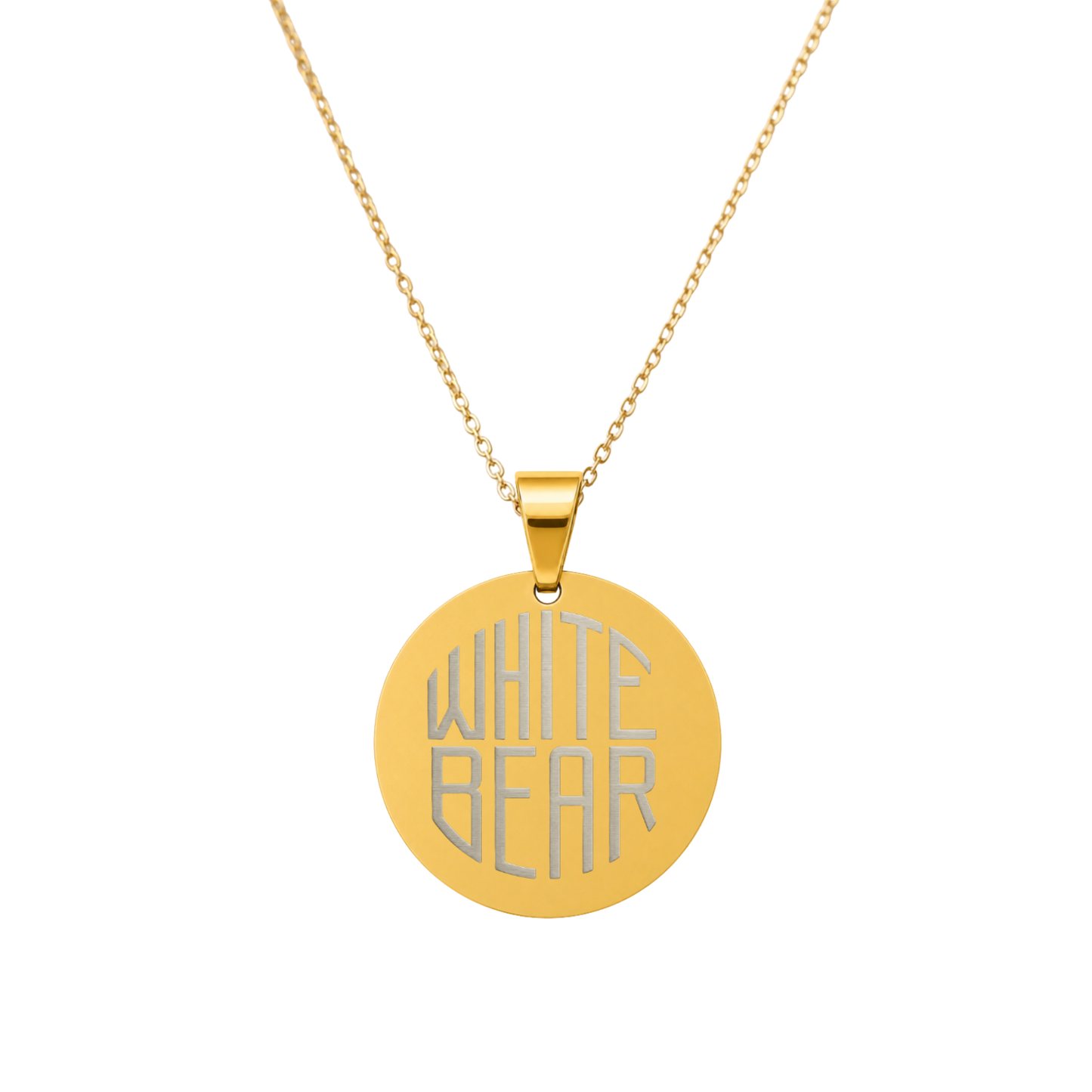 White Bear Outline Pendant