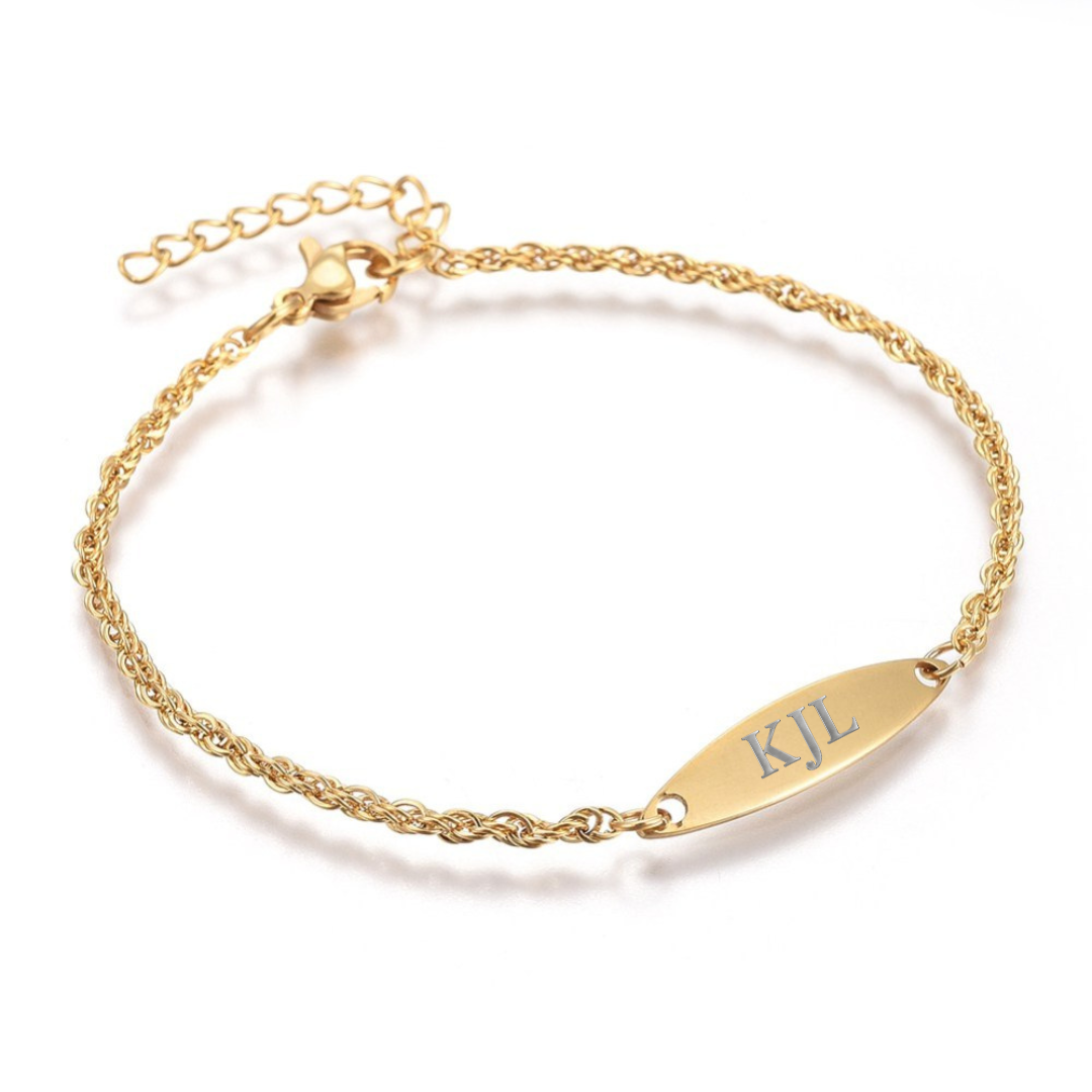 Twisted Engraved Bracelet