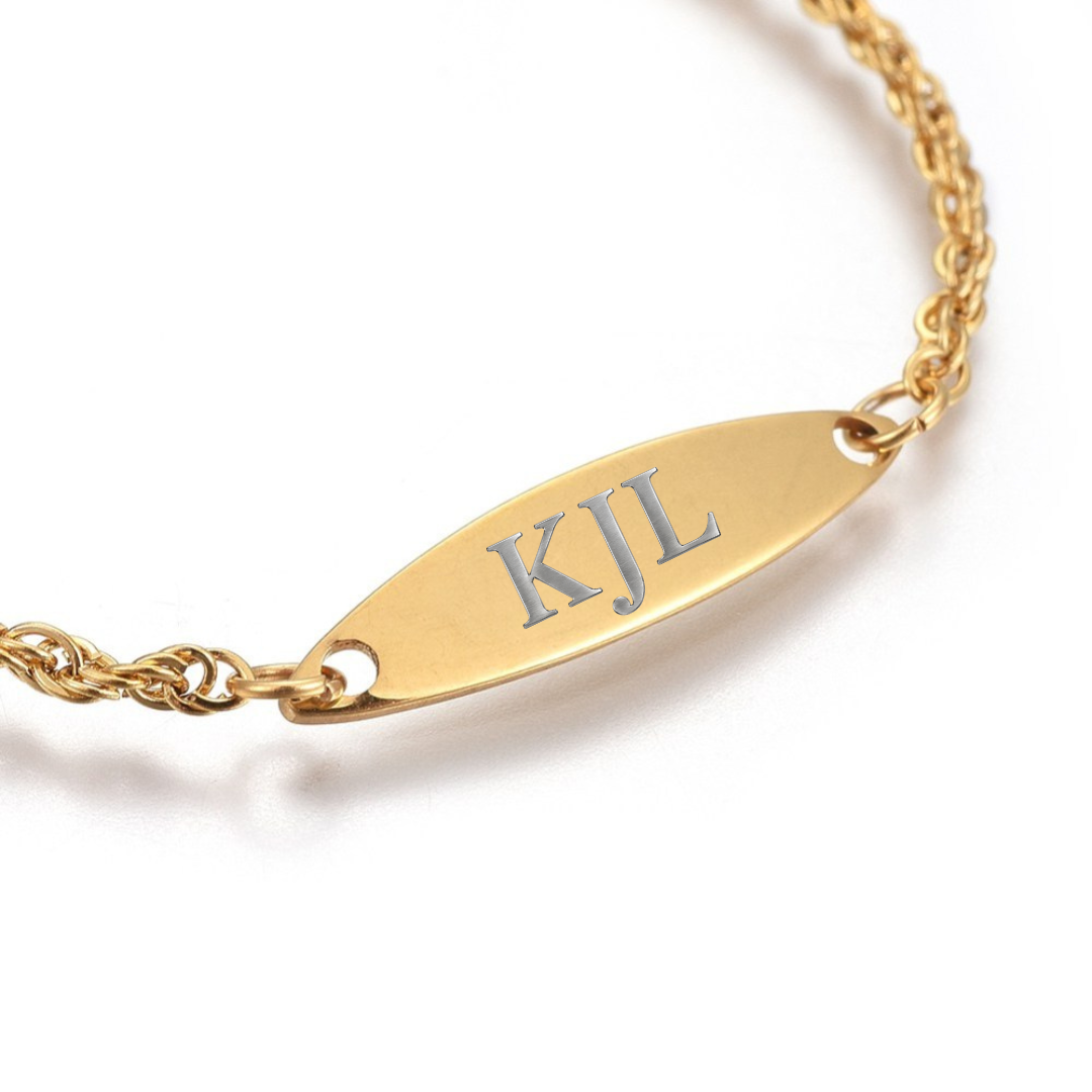 Twisted Engraved Bracelet