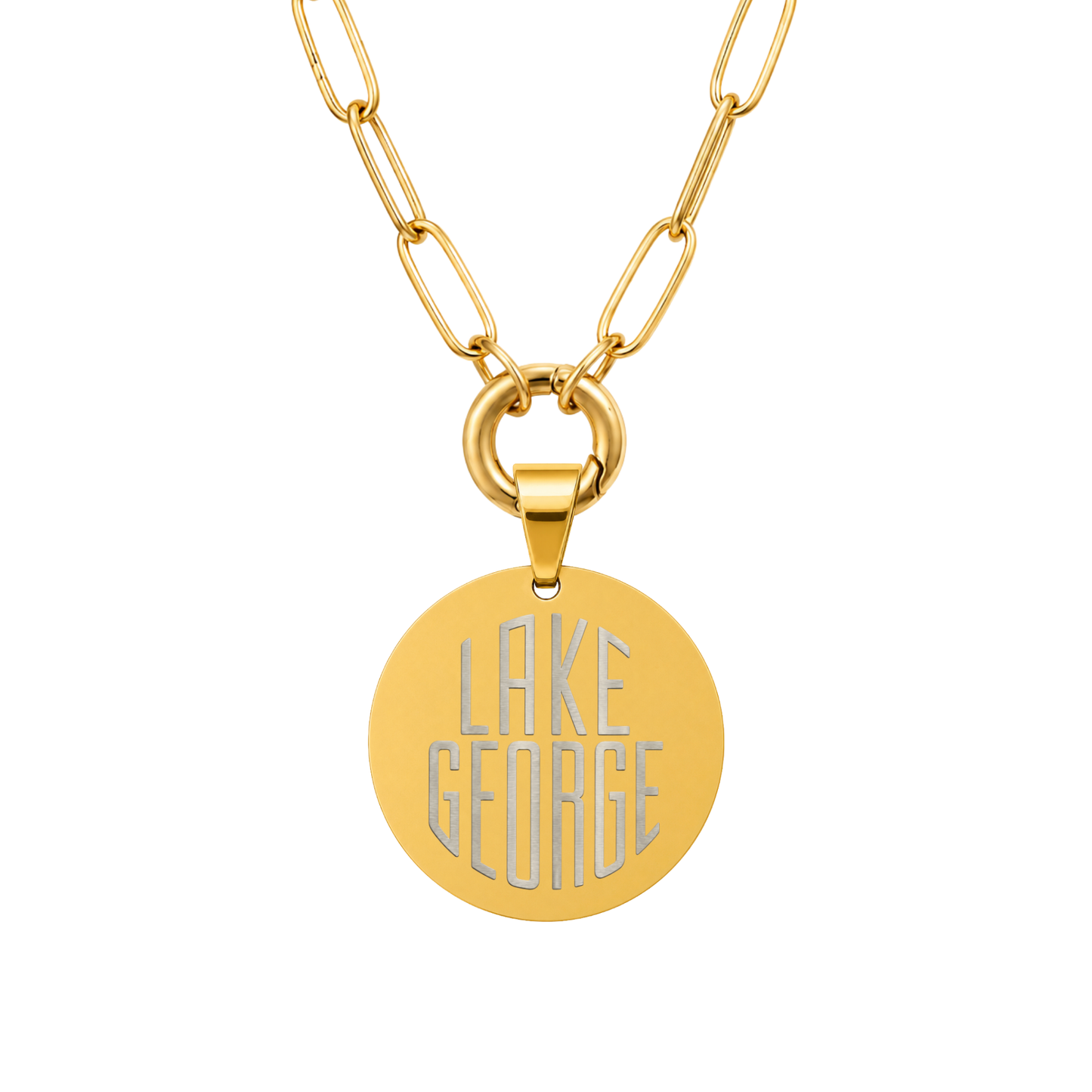Custom Lake Outline Pendant