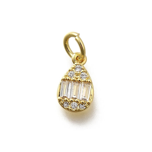 Diamond Teardrop Charm