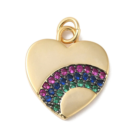 Rainbow Heart Charm