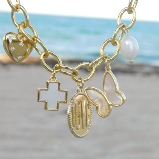 LOVE Statement Charm Necklace