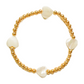 Shell Stone Heart Gold Ball Bead Bracelet