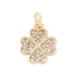 Lucky Sparkle Clover Charm