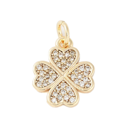 Lucky Sparkle Clover Charm