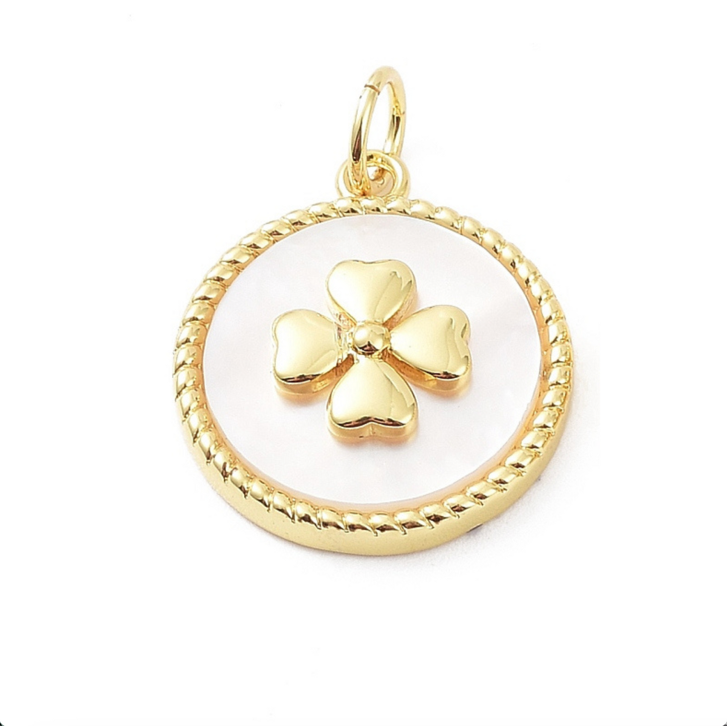 Mother of Pearl Clover Charm