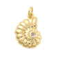 Golden Conch Shell Charm
