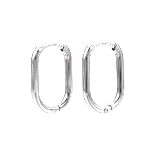 Silver Paper Clip Hoop